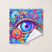 Fleur hypnotique pour l'œil (Gant de toilette)