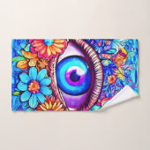 Fleur hypnotique pour l'œil (Serviette à main)