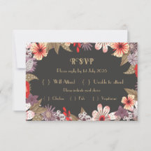 Fleur Imaginaire - Carte RSVP de mariage