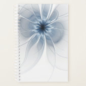 Fleur imaginaire fractale bleue douce et tendresse (Devant)