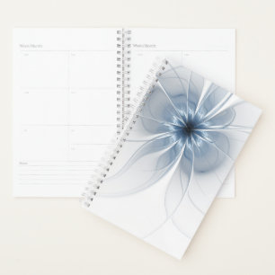 Fleur imaginaire fractale bleue douce et tendresse