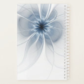 Fleur imaginaire fractale bleue douce et tendresse (Dos)
