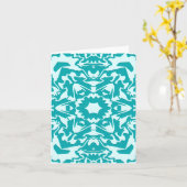 Fleur in turquoise.... kaart (Gele Bloem)