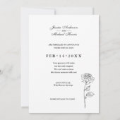 Fleur intemporelle unique avec code QR Carte de da (Dos)
