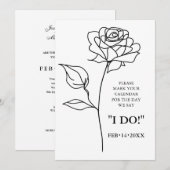 Fleur intemporelle unique avec code QR Carte de da (Devant / Derrière)