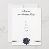 Fleur Invitation de la partie Black Sequin Fabuleu (Dos)