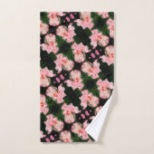 Fleur Iris Arborée Dans Chaque Motif Abstrait (Serviette à main)