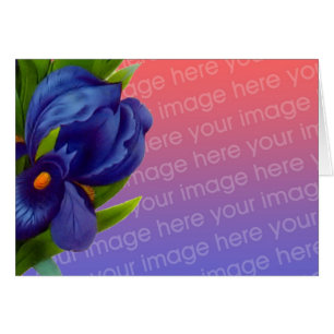 Fleur Iris Bleu Votre Carte photo