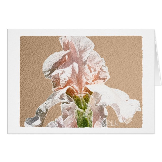 Fleur Iris/Floral/Aquarelle (Devant Horizontal)