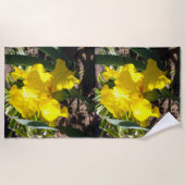 Fleur Iris Jaune, Serviette De Plage (Devant)