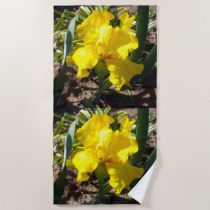 Fleur Iris Jaune, Serviette De Plage