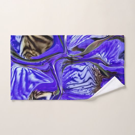 Fleur Iris Violet (Serviette à main)