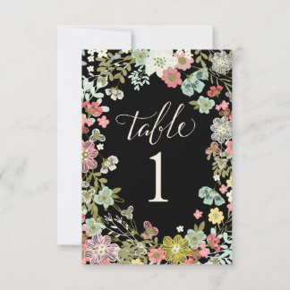Fleur Jardin Mariage Tableau Numéro Cartes