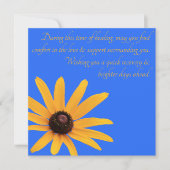 Fleur Jaune Bleu Inspiration Obtenir Bonne Carte (Devant)