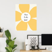 Fleur Jaune Citation Focus Art Mural (Bureau à domicile)