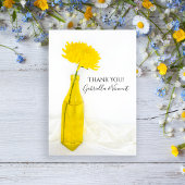 Fleur Jaune dans Vase Mariage Merci 