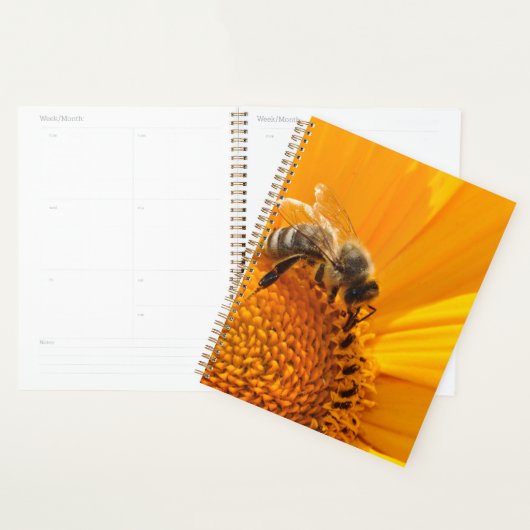 Fleur Jaune Lumineuse Et Abeille De Miel (Devant avec enveloppe)