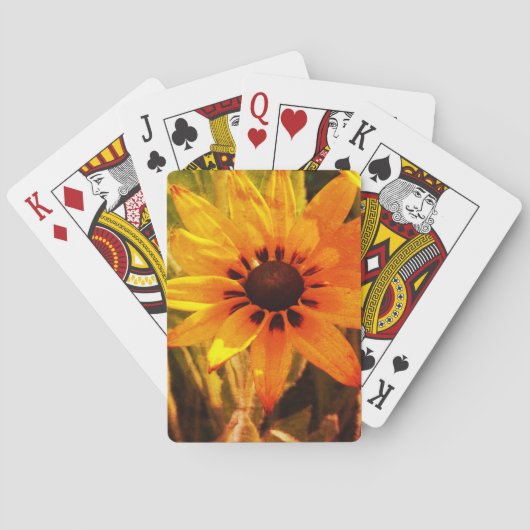 Fleur Jaune Photo Cartes de Jeu (dos)