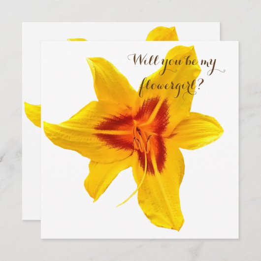 Fleur Jaune, Seras-tu ma carte fleurie (Devant / Derrière)