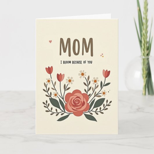 Fleur Je Fleuris Pour Toi Carte (Devant)