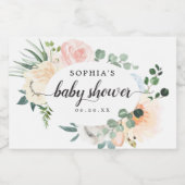 Fleur Jolie Baby shower mousserende wijnetiketten Sparkling Wijnetiket (Enkel label)