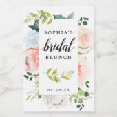 Fleur Jolie Fête des mariées Mini Étiquettes du vi (Étiquettes simples)