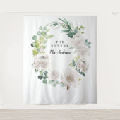 Fleur Jolie  Floral Bridal achtergrond Wandkleed (Voorkant)