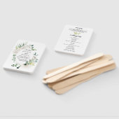 Fleur Jolie Waterverf Floral Wedding Programme Fan Handwaaier (Niet-gemonteerd)