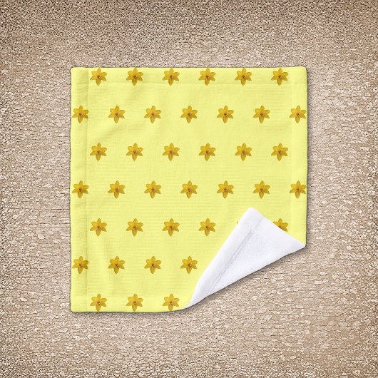 Fleur jonquille jaune Motif sans couture sur