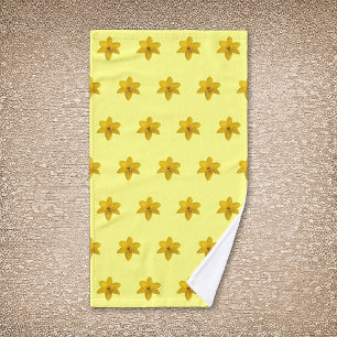 Fleur jonquille jaune Motif sans couture sur