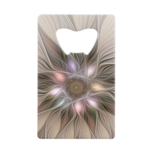 Fleur joyeuse Abstrait Beige Brun Floral Fractale (Devant)