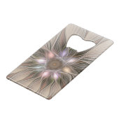 Fleur joyeuse Abstrait Beige Brun Floral Fractale (Devant Angle)