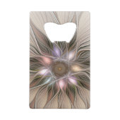 Fleur joyeuse Abstrait Beige Brun Floral Fractale (Dos)