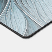 Fleur Joyeuse Abstrait gris bleu floral Fractal (Coin)