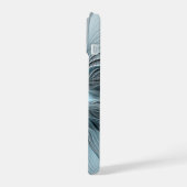 Fleur Joyeuse Abstrait gris bleu floral Fractal (Côté gauche)