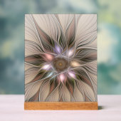 Fleur joyeuse abstraite beige marron floral fracta (Neutre)