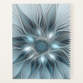Fleur joyeuse abstraite fleur bleue grise fractale (Dos)