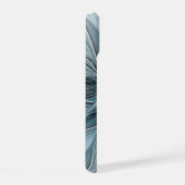Fleur joyeuse abstraite florale fractale bleue gri (Côté droit)