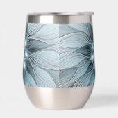 Fleur joyeuse abstraite florale fractale bleue gri (Gauche)