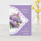 Fleur Lilac Bouquet Cousin Carte Anniversaire (Fleur jaune)
