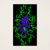 Fleur Lily violette sur noir (Dos)