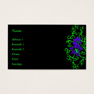 Fleur Lily violette sur noir