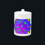Fleur Lotus Avec Poireaux De Yoga<br><div class="desc">Un design coloré d'une fleur de lotus et quelques positions de yoga,  asanas. Des théières personnalisées. Idée cadeau.</div>