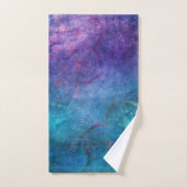 Fleur Lotus Élégante Turquoise et Verte (Serviette à main)