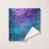 Fleur Lotus Élégante Turquoise et Verte (Gant de toilette)