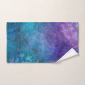 Fleur Lotus Élégante Turquoise et Verte (Serviette à main)