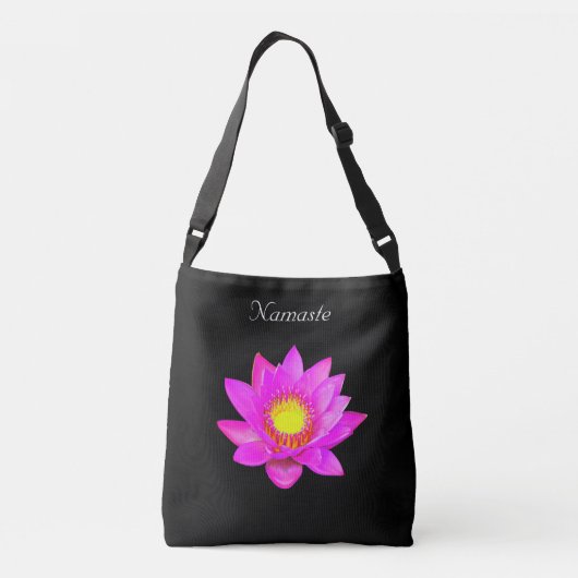 Fleur Lotus personnalisée sur sac croisé Namaste n (Dos)