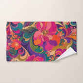 Fleur Luxe Psychedelique des Années 60 Ton Jonquin (Serviette à main)