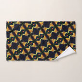 Fleur Lys Jaune intense Motif d'art Abstrait (Serviette à main)