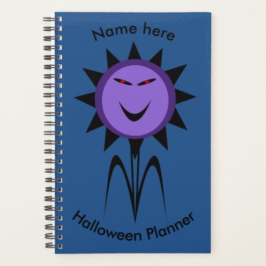 Fleur mall Kawaii Goth Halloween Planner personnal (Devant)